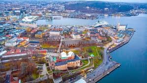 Oslo Norway Akershus Fortress aerial