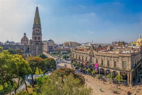 Guadalajara cathedral and downtown
