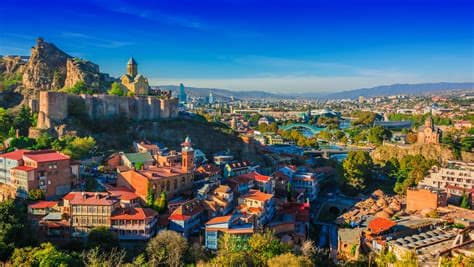 Tbilisi Narikala fortress and old town